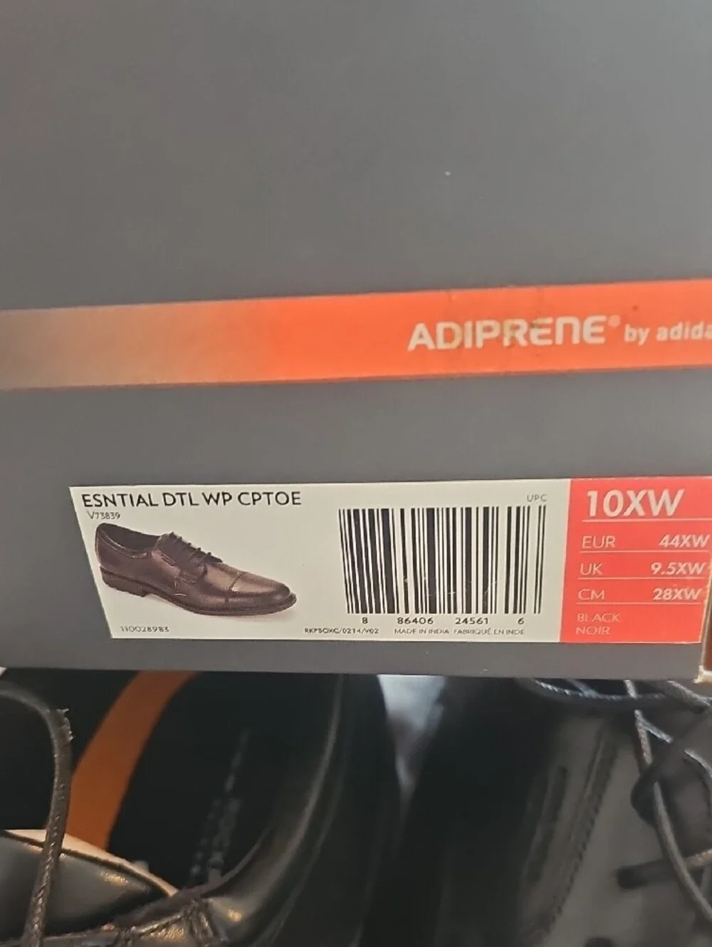 Rockport Black Leather Lace-Up Oxfords for Men